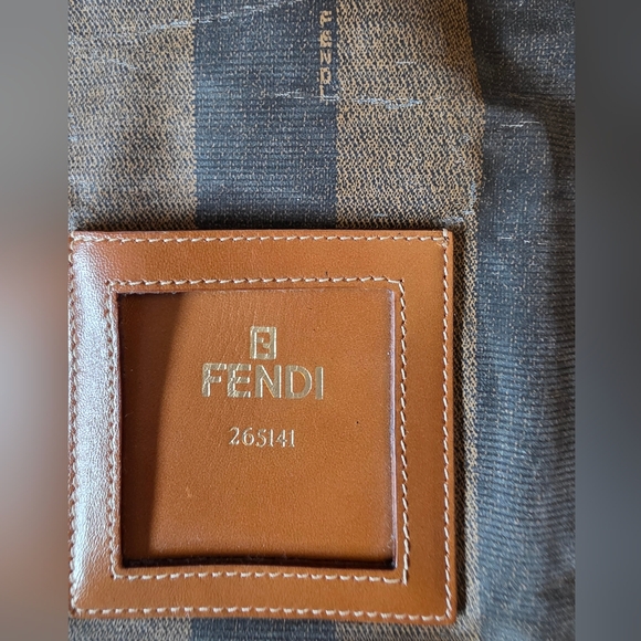 FENDI Penguin Stripe Large Clutch Zip Pouch - Picture 2 of 16